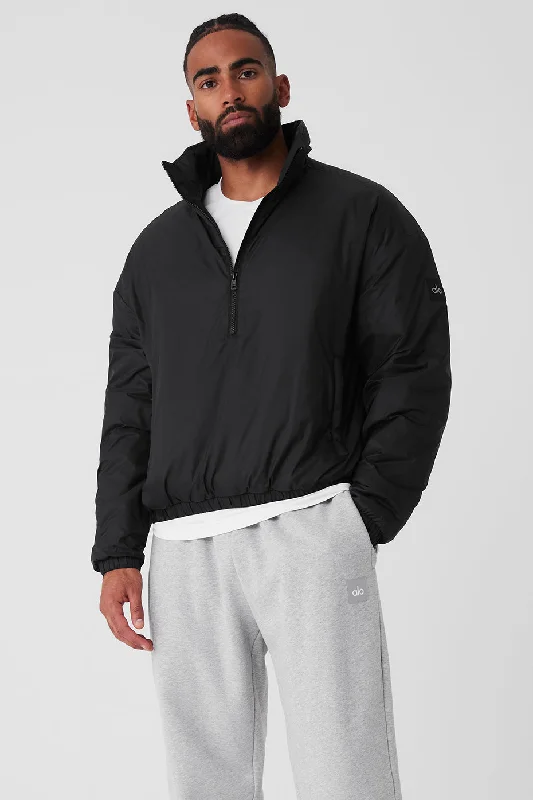 Early Access Latitude Light Weight 1/2 Zip Pullover Jacket - Black