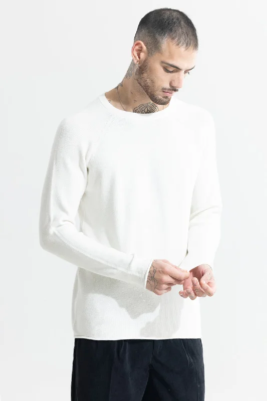 Super Sale Knitline White Sweater