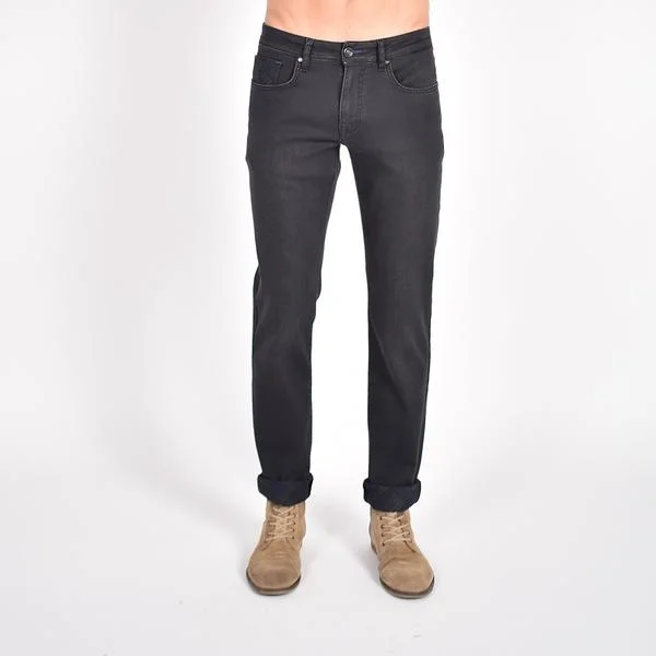 Weekend Bargains to Snag Black Slim Fit Jeans with Inside Ankle Print #EIG-48