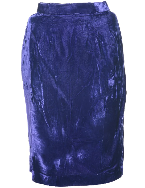 Super Bargain Velvet Pencil Skirt - XS