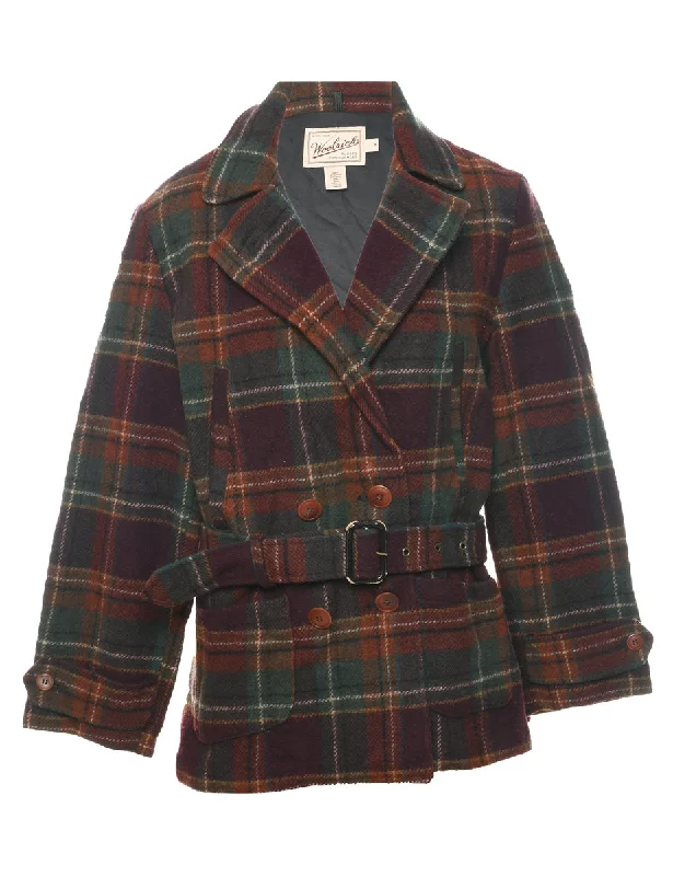 Value Deals Woolrich Checked Wool Coat - M