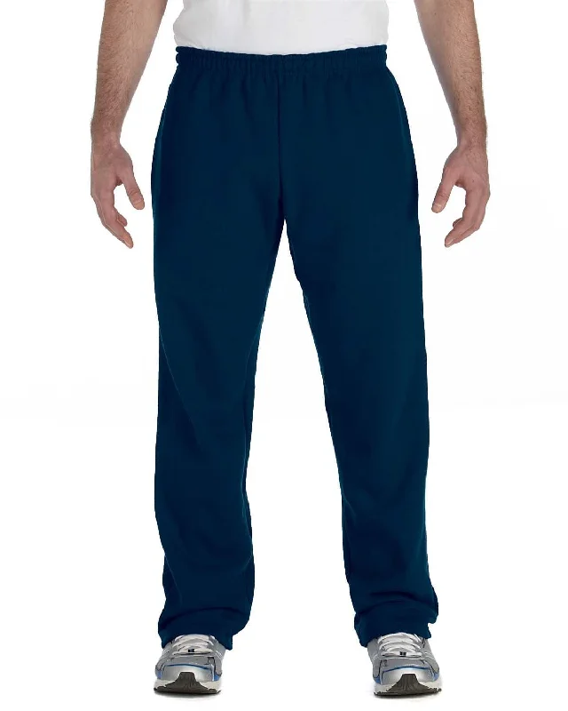 Weekend Wonders Await! Gildan Heavy Blend 50/50 Open-Bottom Sweatpants | Navy