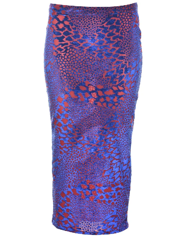 Deal Alert Y2K Devore Midi Skirt - S