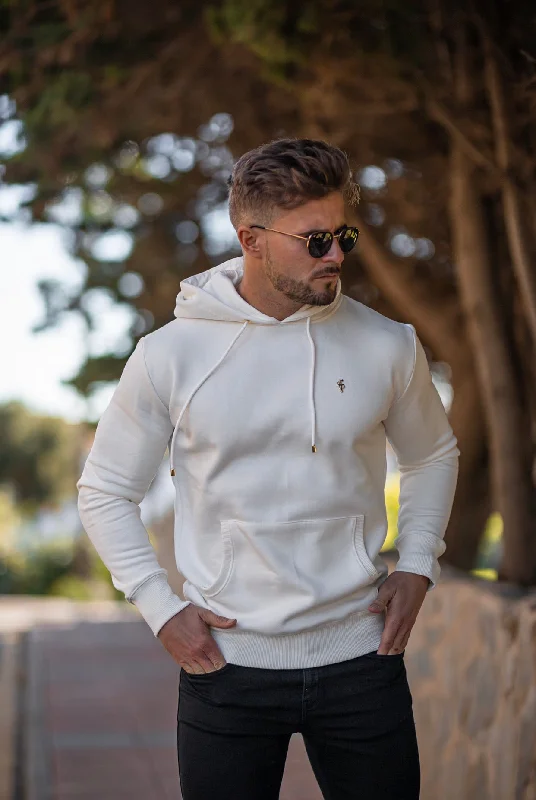 Weekend Specials to Delight Father Sons Cream & Gold Overhead Hoodie Jumper - FSH544