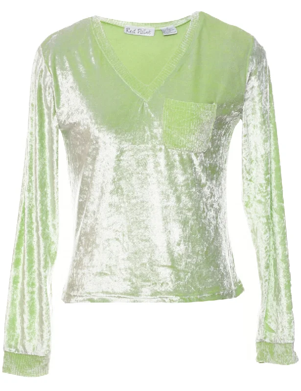 Seasonal Sale Velour Fabric Top - M