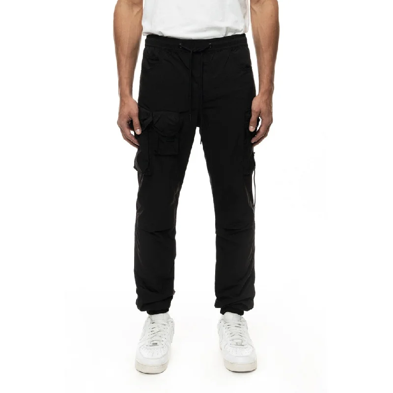 Super Savings Mixed Media Utility Joggers - Black