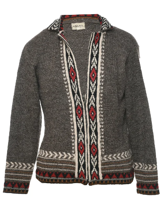 Major Deal Zip Front Cardigan - M