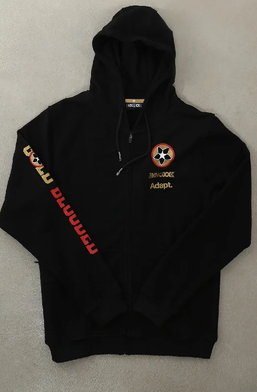 Weekend Discounts Worth Grabbing KNOXX X Adapt :: Gold Blooded KNX (Men's A1 Black/Red Zip Hoody)
