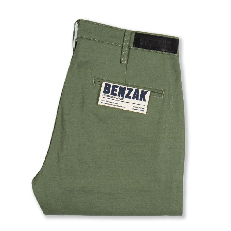 Markdowns BC-03 STRAIGHT CHINO 10 oz. army green military twill (lot 2023)
