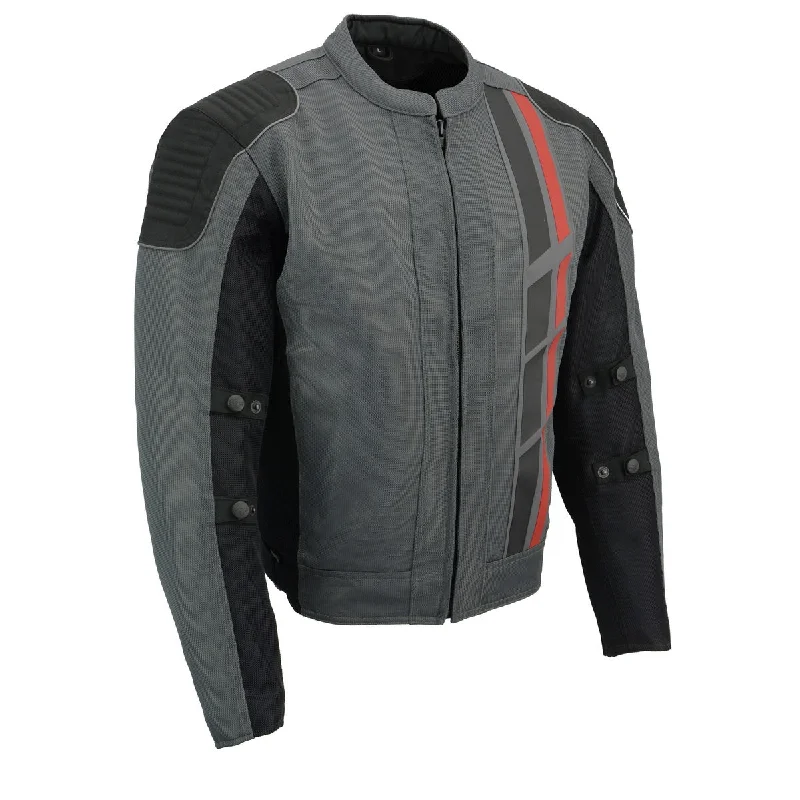 Daily Deals Milwaukee Leather MPM1752 Men's Black/Grey Textile and Mesh Armored Motorcycle Biker Racing Jacket Daily Deals Milwaukee Leather MPM1752 Men's Black/Grey Textile and Mesh Armored Motorcycle Biker Racing Jacket