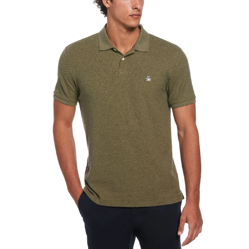 Blowout Sale Sticker Pete Daddy Short Sleeve Polo Shirt In Dusty Olive Heather