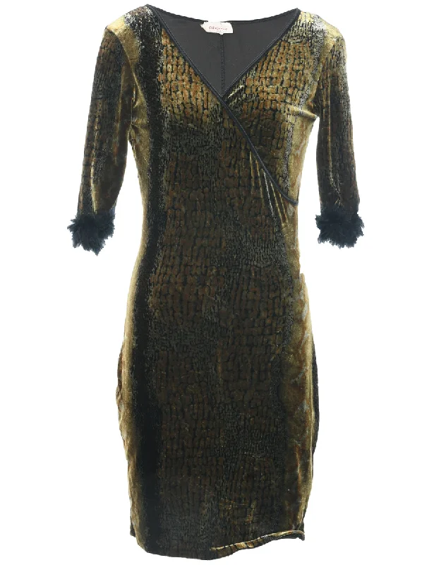 Price Fest Velvet Evening Dress - M