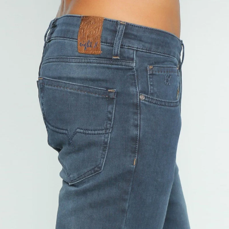 Best Seller Slim Fit Stretch Faded Dark Denim Jeans #EIG-37