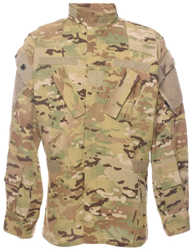 Sale Event Woodland Camouflage Design Military Shirt - L