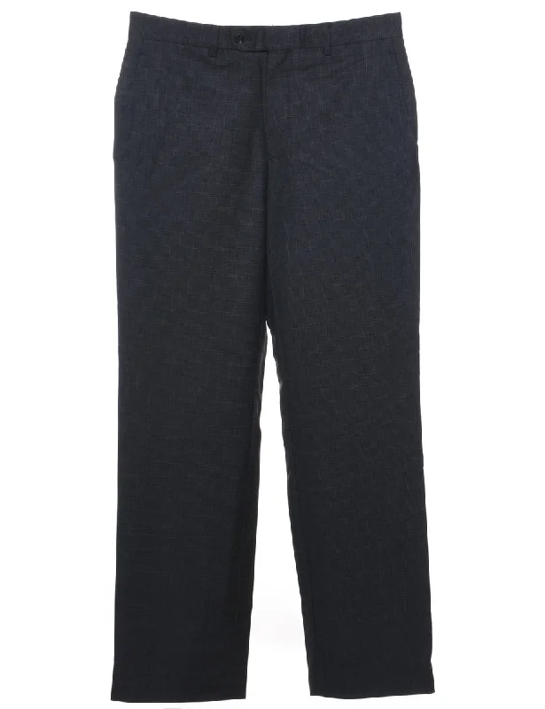 Weekend Deals That Impress Wool Checked Pattern Trousers - W33 L32