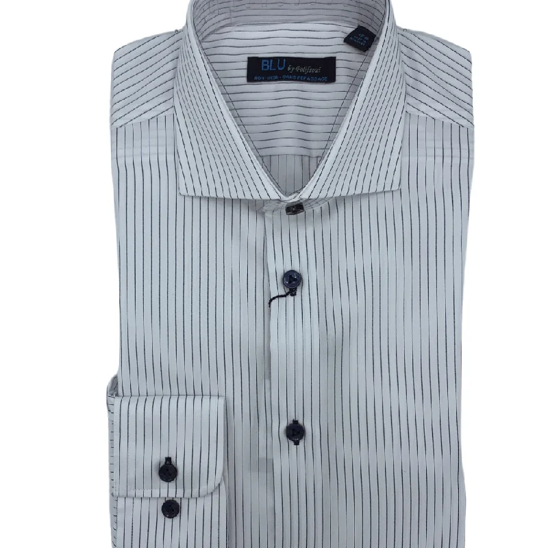 Weekend Offers You Can't Ignore Blu by Polifroni Dress Shirt - G2347101 Navy