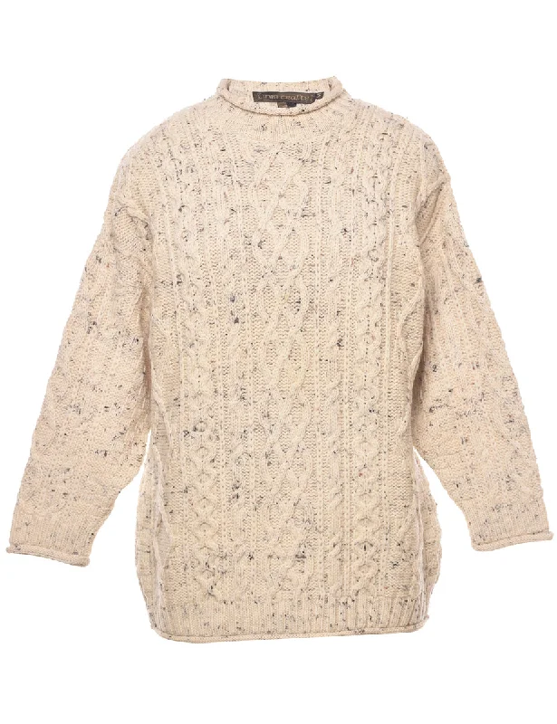 Weekend Shopping Bliss Wool Cable Knit Jumper - M