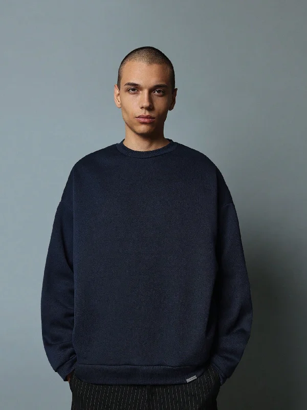 Weekend Offers That Shine Regular Fit Crew Neck Sweatshirt With Side Pockets