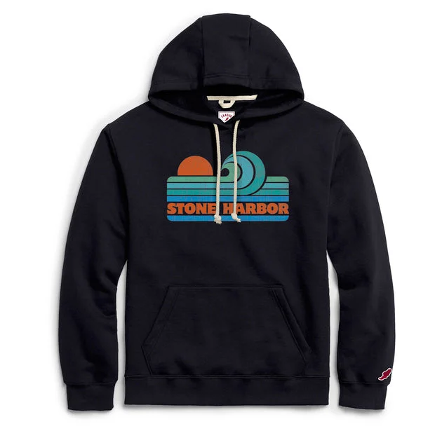 Weekend Shopping Made Better Stone Harbor Essential Fleece Hoodie - Navy Unisex