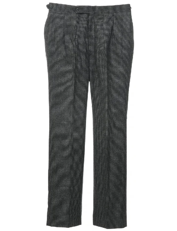 Weekend Bargains to Love Wool Checked Pattern Trousers - W33 L32