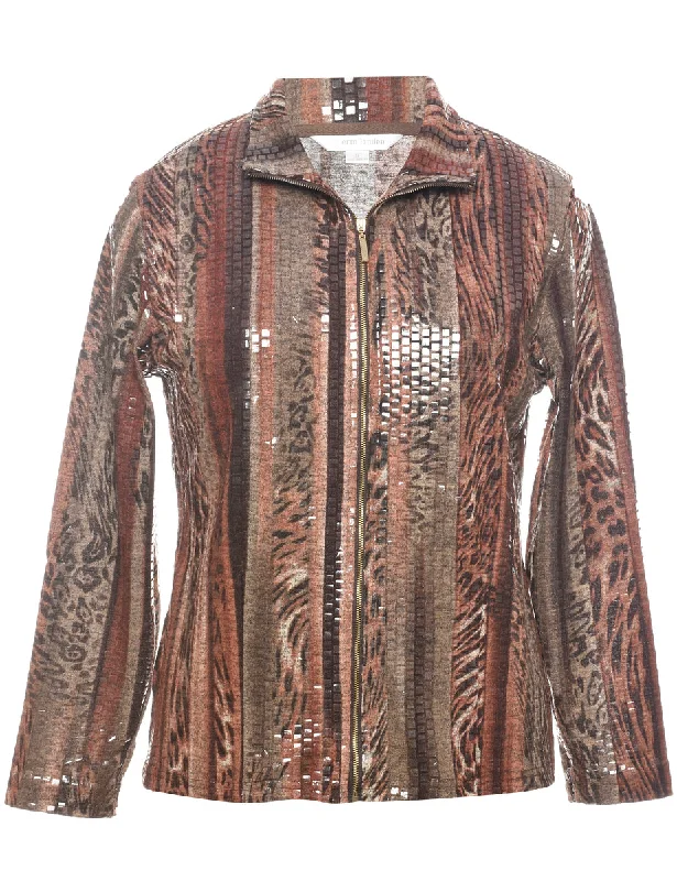 Bargain Alert Y2K Animal Print Evening Jacket - S