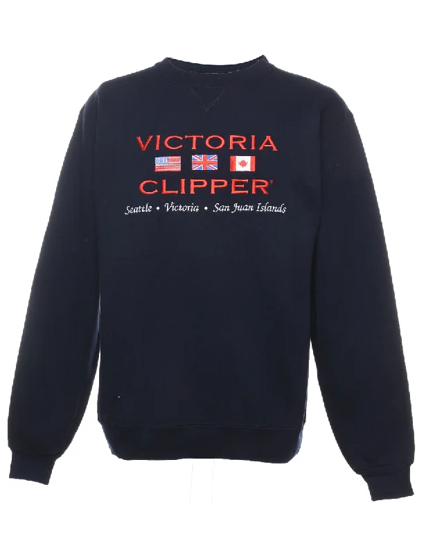 Flash Deals Victoria Clipper Embroidered Sweatshirt - M