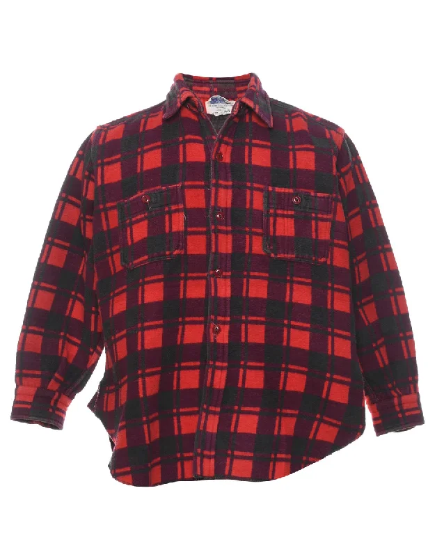 Cash Savings Vintage Multi-Colour Plaid Shirt - L