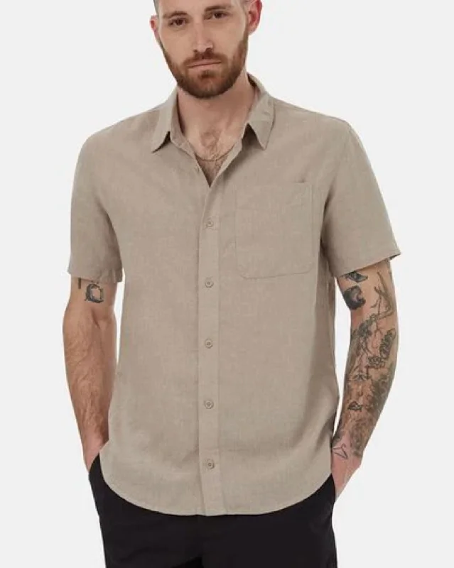Deep Savings TENTREE M HEMP BUTTON FRONT SS