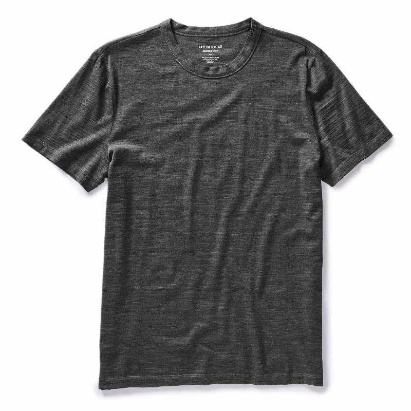 Savings Event The Merino Tee in Heather Army
