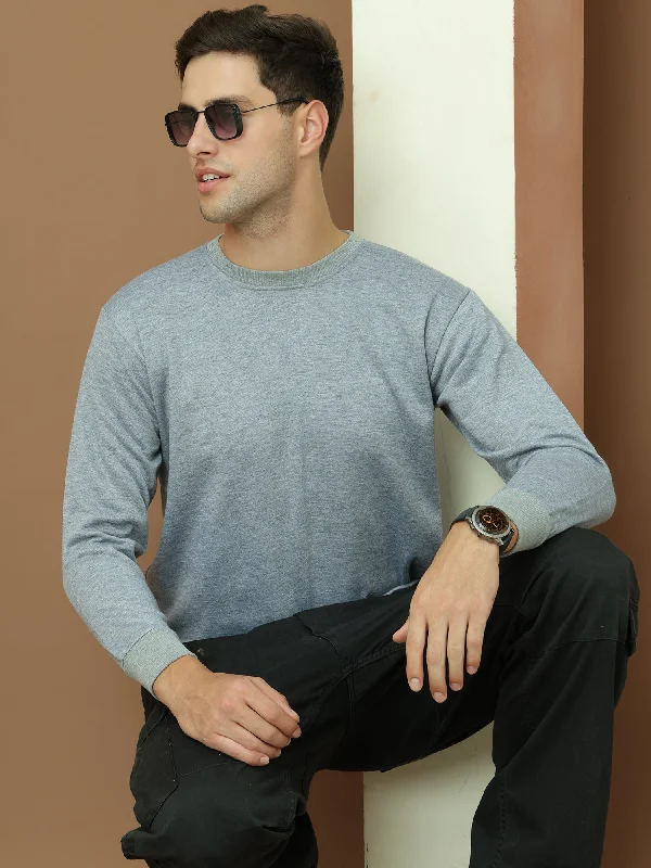Major Savings VimaL Jonney Regular Fit Grey Solid Sweatshirt For Men
