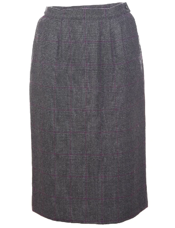 Don't Wait Wool Pendleton Pencil Skirt - S