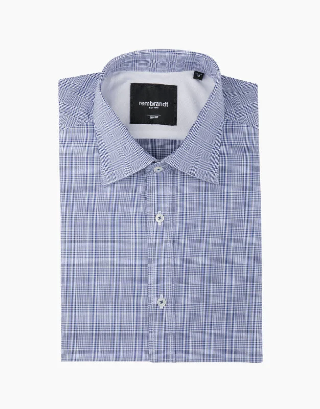 Shop and Save London Navy Gingham Check Shirt