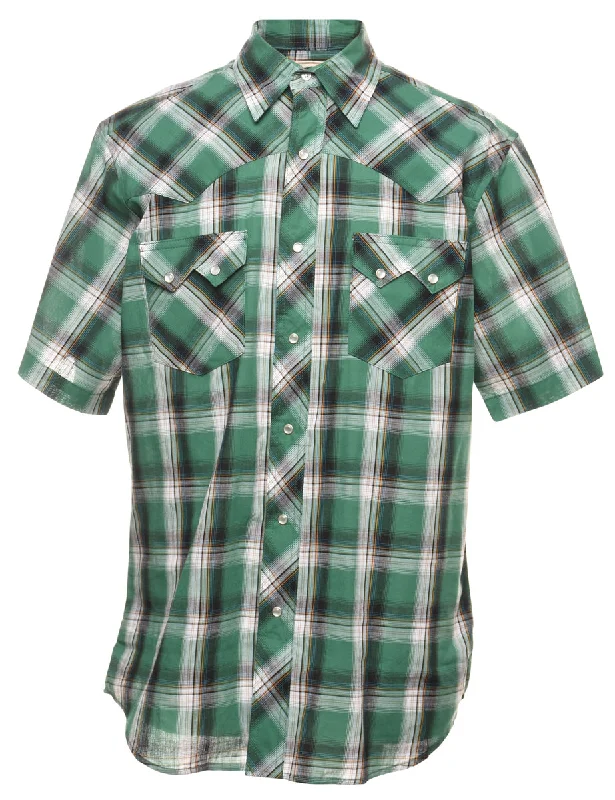 Closeout Wrangler Checked Western Shirt - M