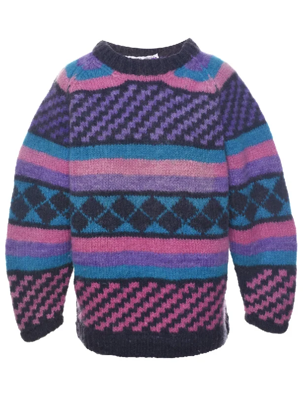 Weekend Offers That Amaze Wool Multi-colour Jumper - XL