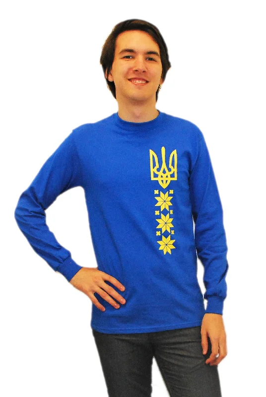 Price Cut Men's long sleeve cotton shirt. Royal