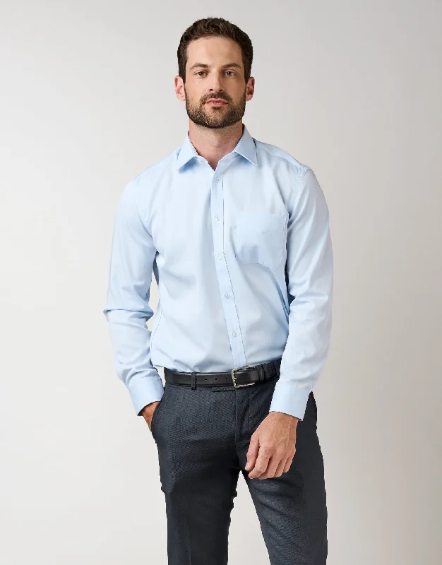 Price Slash Sinatra Light Blue Business Shirt