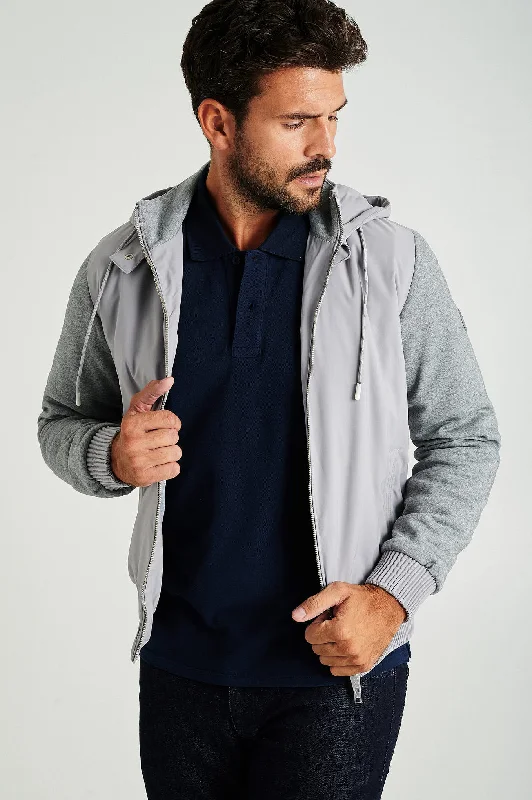 Weekend Sale: Don't Miss Out Men's hybrid zip-through hooded jacket