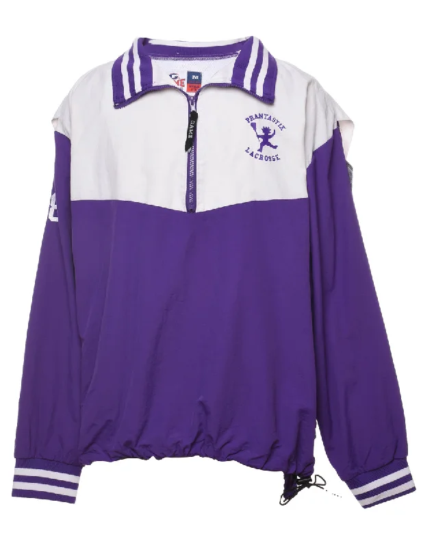 Weekend Specials to Relish Two-Tone Lacrosse Purple & White Nylon Jacket - M