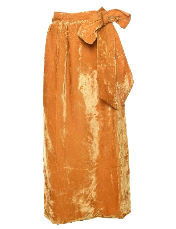 Online Only Velvet Maxi Skirt - S