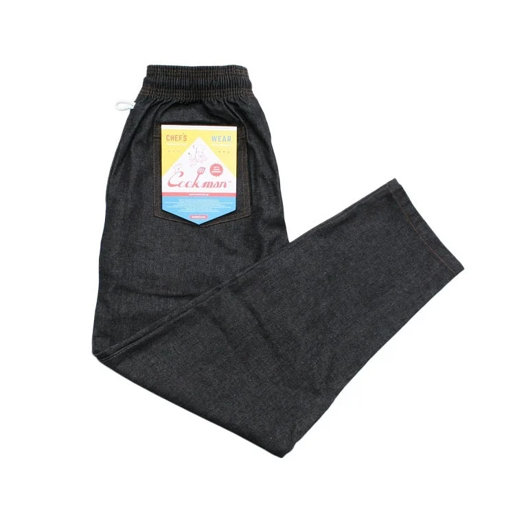 Now or Never Cookman Chef Pants - Denim : Black