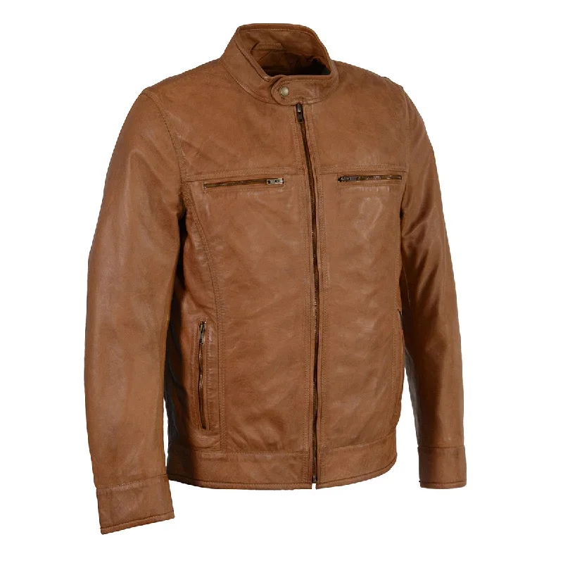Can't Beat Milwaukee Leather SFM1865 Men's Saddle Classic Zipper Front Leather Jacket Can't Beat Milwaukee Leather SFM1865 Men's Saddle Classic Zipper Front Leather Jacket