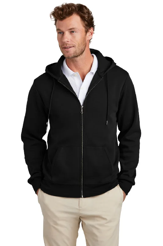 Weekend Bargains to Savor Brooks Brothers Mens Double Knit Full Zip Hooded Sweatshirt Hoodie w/ Pockets - Deep Black Weekend Bargains to Savor Brooks Brothers Mens Double Knit Full Zip Hooded Sweatshirt Hoodie w/ Pockets - Deep Black