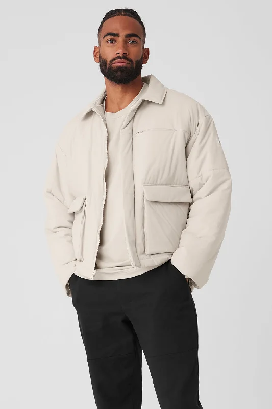Weekend Shopping Extravaganza Voyage Utility Cargo Jacket - Bone