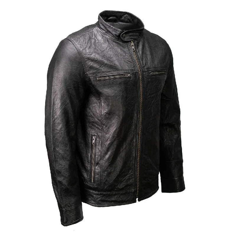 Weekend Discounts You Deserve Milwaukee Leather SFM1866 Men's Classic Black Premium Leather Motorcycle Style Jacket with Zipper Front Weekend Discounts You Deserve Milwaukee Leather SFM1866 Men's Classic Black Premium Leather Motorcycle Style Jacket with Zipper Front