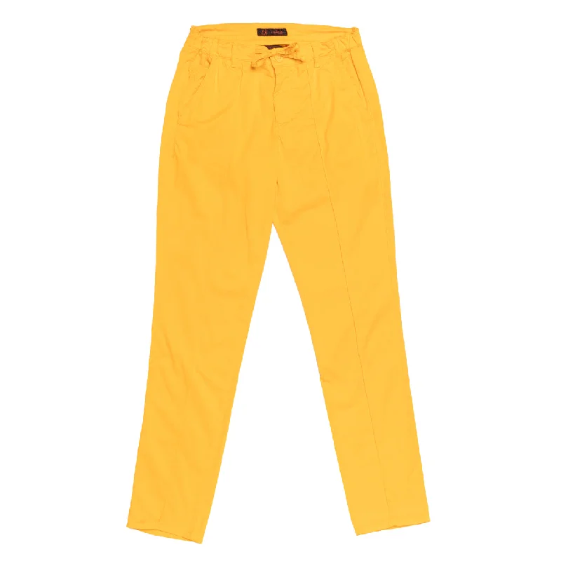 Early Bird Discount Chino Pants w/ Drawstring Waist - Golden Mustard Yellow