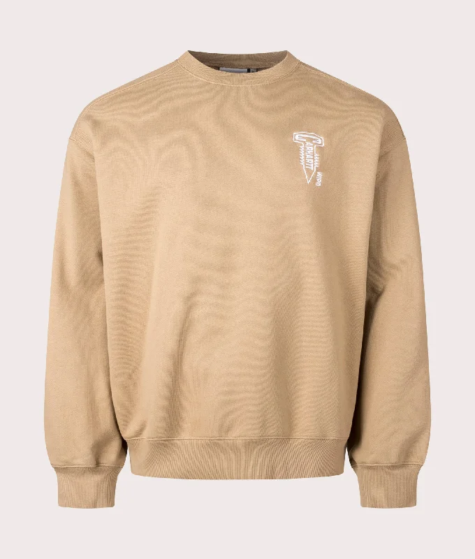 Best Deals Oversized Cross Screw Sweatshirt