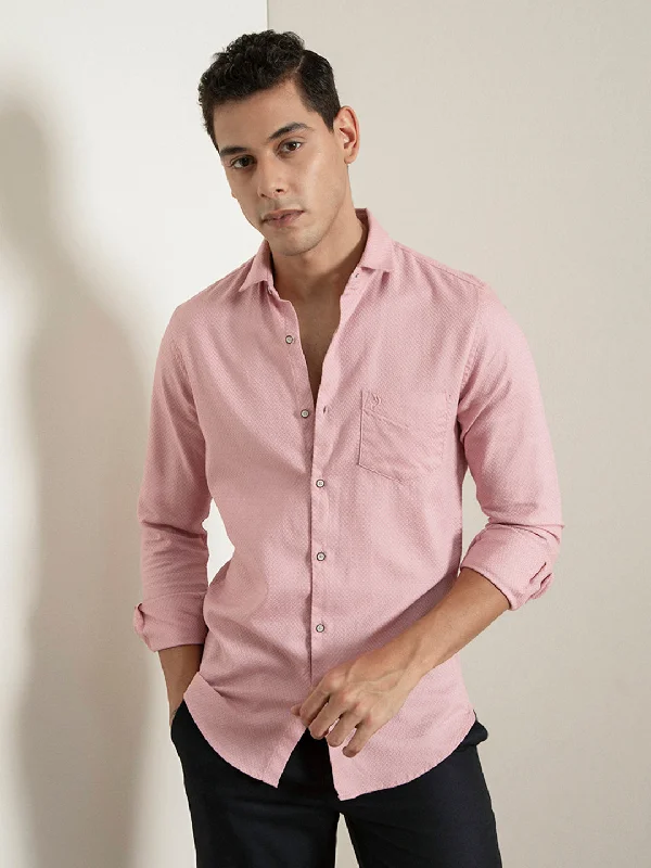 Low Prices Pink Plain Cotton Shirt