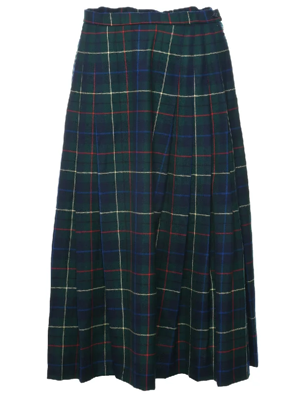 Deep Discounts Wool Pendleton Midi Skirt - S