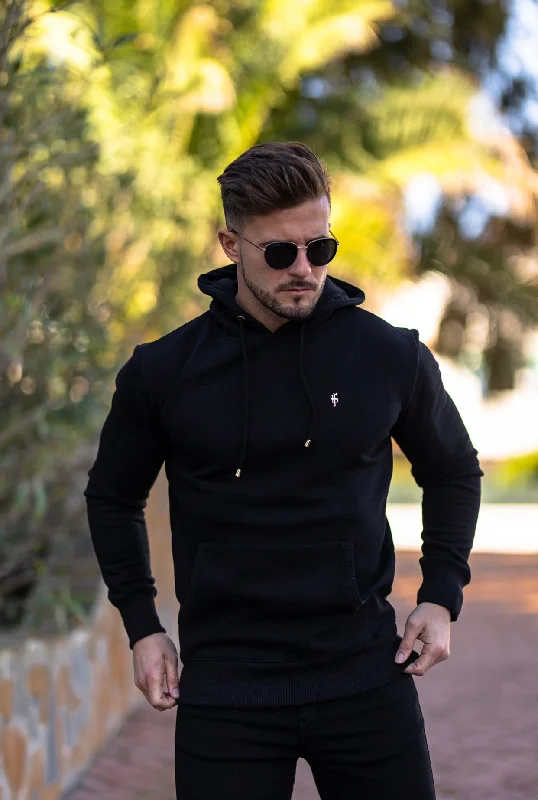 Weekend Deals That Excite Father Sons Black & Gold Overhead Hoodie Jumper - FSH545