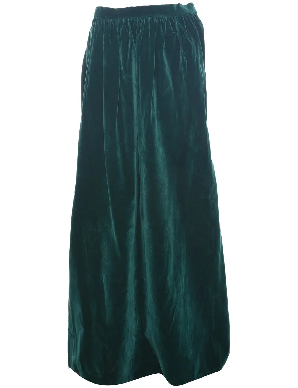Now or Never Velvet Maxi Skirt - S